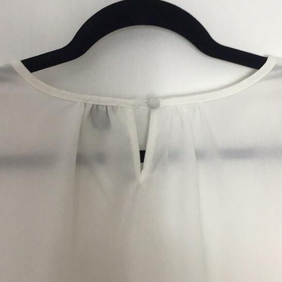 NWT Joie white cut out balloon sleeve blouse - Picture 6 of 8